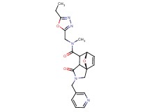 (3aR*,6S*)-N-[(5-ethyl-1,3,4-oxadiazol-2-yl)methyl]-N-methyl-1-oxo-2-(pyridin-3-ylmethyl)-1,2,3,6,7,7a-hexahydro-3a,6-epoxyisoindole-7-carboxamide