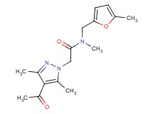 2-(4-acetyl-3,5-dimethyl-1H-pyrazol-1-yl)-N-methyl-N-[(5-methyl-2-furyl)methyl]acetamide