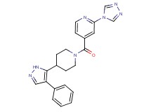 4-{[4-(4-phenyl-1H-pyrazol-5-yl)piperidin-1-yl]carbonyl}-2-(4H-1,2,4-triazol-4-yl)pyridine