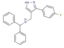 (diphenylmethyl){[3-(4-fluorophenyl)-1H-pyrazol-4-yl]methyl}amine