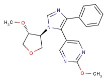 2-methoxy-5-{1-[(3S*,4R*)-4-methoxytetrahydrofuran-3-yl]-4-phenyl-1H-imidazol-5-yl}pyrimidine