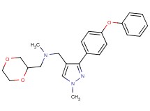 (1,4-dioxan-2-ylmethyl)methyl{[1-methyl-3-(4-phenoxyphenyl)-1H-pyrazol-4-yl]methyl}amine
