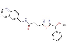 3-{5-[methoxy(phenyl)methyl]-1,3,4-oxadiazol-2-yl}-N-(6-quinolinylmethyl)propanamide