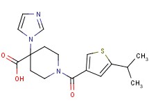 4-(1H-imidazol-1-yl)-1-[(5-isopropyl-3-thienyl)carbonyl]piperidine-4-carboxylic acid