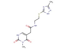 2-(3-methyl-2,4-dioxo-1,2,3,4-tetrahydropyrimidin-5-yl)-N-{2-[(3-methyl-1H-1,2,4-triazol-5-yl)thio]ethyl}acetamide