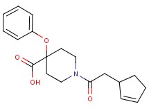 1-(cyclopent-2-en-1-ylacetyl)-4-phenoxypiperidine-4-carboxylic acid