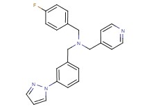 (4-fluorobenzyl)[3-(1H-pyrazol-1-yl)benzyl](pyridin-4-ylmethyl)amine