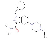 1-(cyclohexylmethyl)-5-(4-ethyl-1-piperazinyl)-N,N-dimethyl-4,5,6,7-tetrahydro-1H-indazole-3-carboxamide