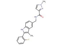 N-{[2-(2-fluorophenyl)-3-methyl-1H-indol-5-yl]methyl}-1-methyl-1H-pyrazole-3-carboxamide