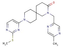 2-[(5-methylpyrazin-2-yl)methyl]-9-[2-(methylthio)pyrimidin-4-yl]-2,9-diazaspiro[5.5]undecan-3-one