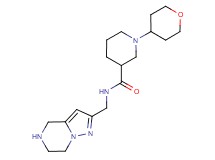 1-(tetrahydro-2H-pyran-4-yl)-N-(4,5,6,7-tetrahydropyrazolo[1,5-a]pyrazin-2-ylmethyl)piperidine-3-carboxamide