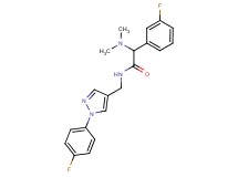 2-(dimethylamino)-2-(3-fluorophenyl)-N-{[1-(4-fluorophenyl)-1H-pyrazol-4-yl]methyl}acetamide