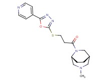 (1S*,5R*)-3-methyl-6-(3-{[5-(4-pyridinyl)-1,3,4-oxadiazol-2-yl]thio}propanoyl)-3,6-diazabicyclo[3.2.2]nonane