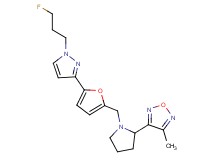 3-[1-({5-[1-(3-fluoropropyl)-1H-pyrazol-3-yl]-2-furyl}methyl)-2-pyrrolidinyl]-4-methyl-1,2,5-oxadiazole