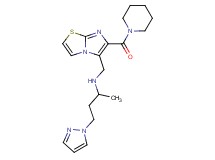 N-{[6-(1-piperidinylcarbonyl)imidazo[2,1-b][1,3]thiazol-5-yl]methyl}-4-(1H-pyrazol-1-yl)-2-butanamine