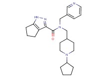 N-[(1-cyclopentyl-4-piperidinyl)methyl]-N-(3-pyridinylmethyl)-1,4,5,6-tetrahydrocyclopenta[c]pyrazole-3-carboxamide