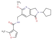 N-[(6-cyclopentyl-2-methoxy-5-oxo-6,7-dihydro-5H-pyrrolo[3,4-b]pyridin-3-yl)methyl]-2-methyl-3-furamide