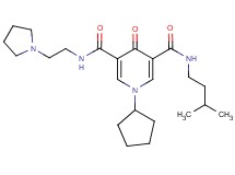 1-cyclopentyl-N-(3-methylbutyl)-4-oxo-N'-[2-(1-pyrrolidinyl)ethyl]-1,4-dihydro-3,5-pyridinedicarboxamide