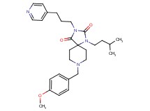 8-(4-methoxybenzyl)-1-(3-methylbutyl)-3-[3-(4-pyridinyl)propyl]-1,3,8-triazaspiro[4.5]decane-2,4-dione
