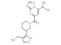 5-{[3-(4-ethyl-1H-pyrazol-5-yl)piperidin-1-yl]carbonyl}-7-isopropyl[1,2,4]triazolo[1,5-a]pyrimidine