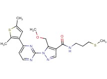 1-[4-(2,5-dimethyl-3-thienyl)-2-pyrimidinyl]-5-(methoxymethyl)-N-[3-(methylthio)propyl]-1H-pyrazole-4-carboxamide