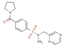 N-methyl-N-(2-pyrazinylmethyl)-4-(1-pyrrolidinylcarbonyl)benzenesulfonamide