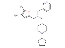 1-(1-cyclopentyl-4-piperidinyl)-N-[(4,5-dimethyl-2-furyl)methyl]-N-(3-pyridinylmethyl)methanamine