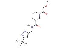 N-[(3-tert-butyl-1H-pyrazol-5-yl)methyl]-1-(methoxyacetyl)-N-methylpiperidine-3-carboxamide