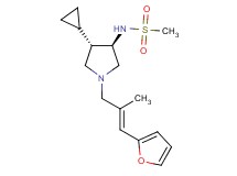 N-{rel-(3R,4S)-4-cyclopropyl-1-[(2E)-3-(2-furyl)-2-methyl-2-propen-1-yl]-3-pyrrolidinyl}methanesulfonamide hydrochloride