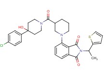 4-(3-{[4-(4-chlorophenyl)-4-hydroxy-1-piperidinyl]carbonyl}-1-piperidinyl)-2-[1-(2-thienyl)ethyl]-1H-isoindole-1,3(2H)-dione