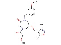 6-[(3,5-dimethyl-4-isoxazolyl)methoxy]-4-(methoxyacetyl)-1-(3-methoxybenzyl)-1,4-diazepan-2-one