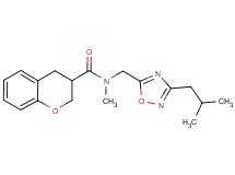 N-[(3-isobutyl-1,2,4-oxadiazol-5-yl)methyl]-N-methylchromane-3-carboxamide