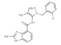 N-[1-(2-chlorobenzyl)-4-methyl-1H-pyrazol-5-yl]-2-methyl-1H-benzimidazole-4-carboxamide
