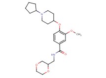 4-[(1-cyclopentyl-4-piperidinyl)oxy]-N-(1,4-dioxan-2-ylmethyl)-3-methoxybenzamide