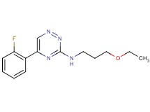 N-(3-ethoxypropyl)-5-(2-fluorophenyl)-1,2,4-triazin-3-amine