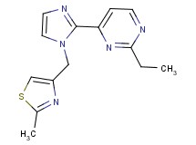 2-ethyl-4-{1-[(2-methyl-1,3-thiazol-4-yl)methyl]-1H-imidazol-2-yl}pyrimidine