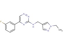 N-[(1-ethyl-1H-pyrazol-4-yl)methyl]-5-(3-fluorophenyl)-1,2,4-triazin-3-amine
