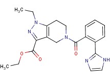 ethyl 1-ethyl-5-[2-(1H-imidazol-2-yl)benzoyl]-4,5,6,7-tetrahydro-1H-pyrazolo[4,3-c]pyridine-3-carboxylate