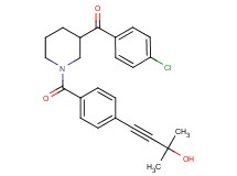 (4-chlorophenyl){1-[4-(3-hydroxy-3-methyl-1-butyn-1-yl)benzoyl]-3-piperidinyl}methanone