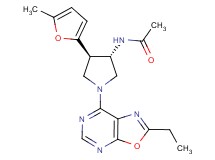 N-[(3S*,4R*)-1-(2-ethyl[1,3]oxazolo[5,4-d]pyrimidin-7-yl)-4-(5-methyl-2-furyl)-3-pyrrolidinyl]acetamide