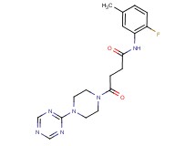 N-(2-fluoro-5-methylphenyl)-4-oxo-4-[4-(1,3,5-triazin-2-yl)piperazin-1-yl]butanamide