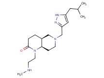 rel-(4aS,8aR)-6-[(5-isobutyl-1H-pyrazol-3-yl)methyl]-1-[2-(methylamino)ethyl]octahydro-1,6-naphthyridin-2(1H)-one dihydrochloride