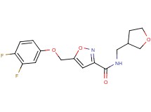 5-[(3,4-difluorophenoxy)methyl]-N-(tetrahydrofuran-3-ylmethyl)isoxazole-3-carboxamide