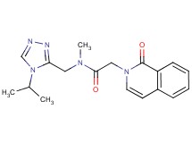 N-[(4-isopropyl-4H-1,2,4-triazol-3-yl)methyl]-N-methyl-2-(1-oxoisoquinolin-2(1H)-yl)acetamide