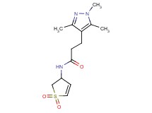 N-(1,1-dioxido-2,3-dihydro-3-thienyl)-3-(1,3,5-trimethyl-1H-pyrazol-4-yl)propanamide