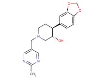 (3S*,4S*)-4-(1,3-benzodioxol-5-yl)-1-[(2-methylpyrimidin-5-yl)methyl]piperidin-3-ol
