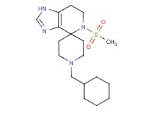 1'-(cyclohexylmethyl)-5-(methylsulfonyl)-1,5,6,7-tetrahydrospiro[imidazo[4,5-c]pyridine-4,4'-piperidine]