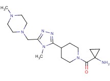 {1-[(4-{4-methyl-5-[(4-methyl-1-piperazinyl)methyl]-4H-1,2,4-triazol-3-yl}-1-piperidinyl)carbonyl]cyclopropyl}amine dihydrochloride
