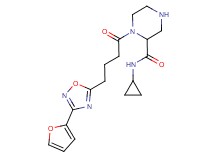 N-cyclopropyl-1-{4-[3-(2-furyl)-1,2,4-oxadiazol-5-yl]butanoyl}-2-piperazinecarboxamide