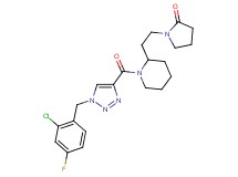 1-[2-(1-{[1-(2-chloro-4-fluorobenzyl)-1H-1,2,3-triazol-4-yl]carbonyl}-2-piperidinyl)ethyl]-2-pyrrolidinone